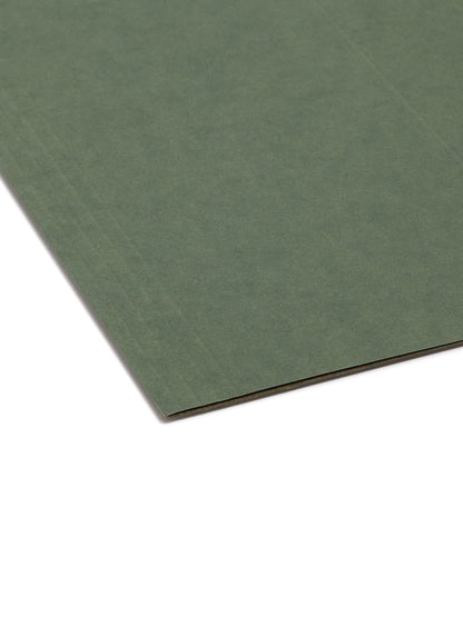 Smead Hanging File Folders, 25-Pack, Legal Size, 1/3-Cut Repositionable Tabs, Green, for Colour-Coded File Cabinet, Home Office, School and Business Document Organization