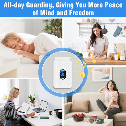 Daytech Caregiver Pager Wireless Senior Alarm Call Button Emergency Panic Button Call Bell Alert System for Elderly/Pregnant/Disabled, 1 Receiver + 1 Watch Call Button