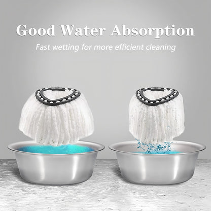 Spin Mop Head Refill, 6 Pack Mop Head Compatible with Vileda EasyWring Spin Mop, Microfiber Spin Replacement Head Spin Mop Refills for Floor Cleaning