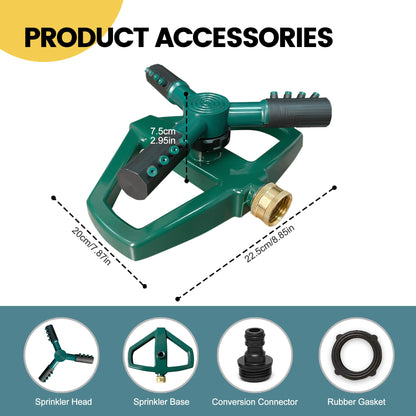 Sprinkler for Yard, Rotating Garden Sprinkler for Large Area Coverage, Lawn and Yard Adjustable Sprinklers