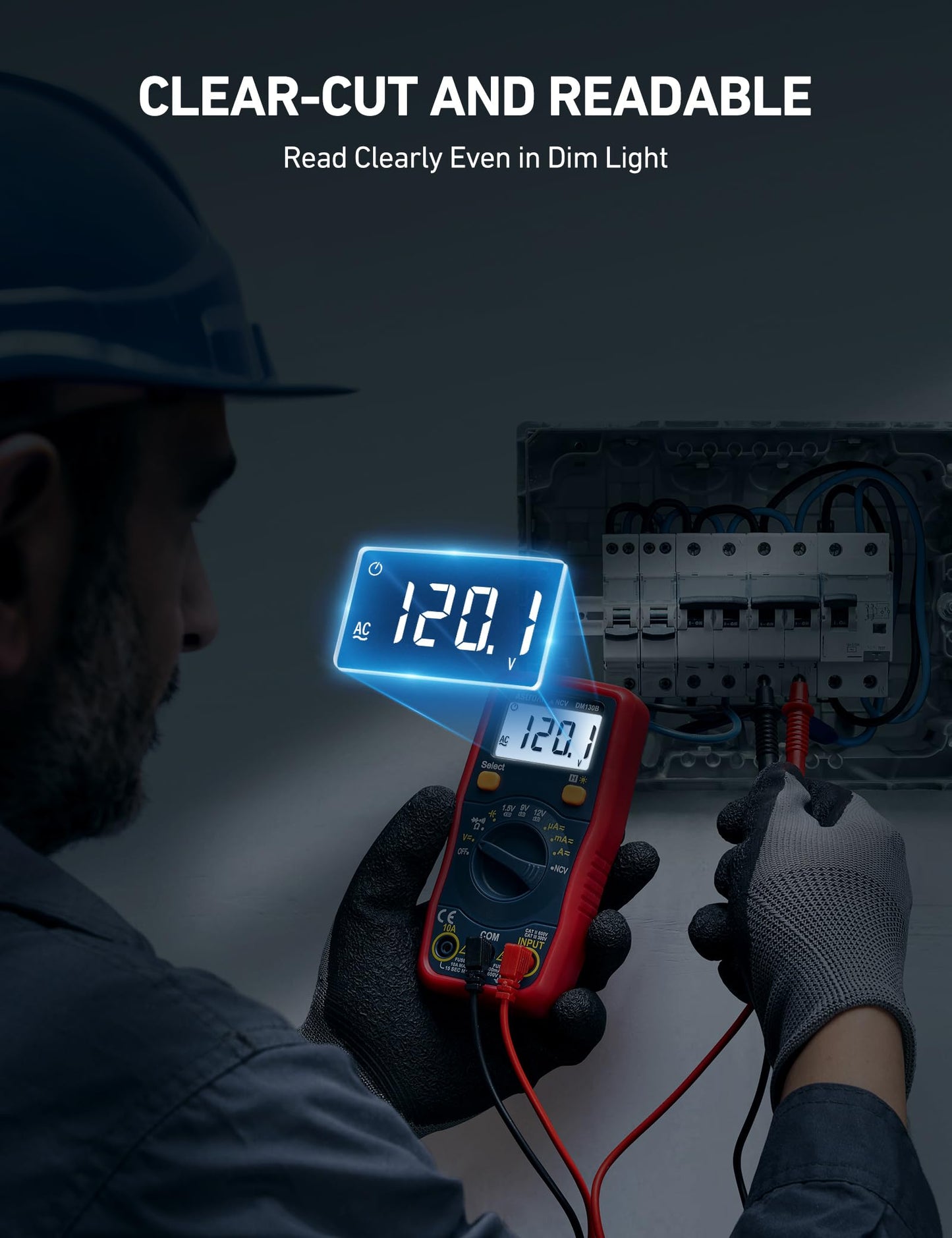AstroAI Digital Multimeter 4000, Auto Range NCV Detector, Multimeter Tester with Volt Amp Ohm, Multi Meters Measures AC/DC Voltage, Current, Resistance, Continuity, Capacitance, Diodes and Batteries