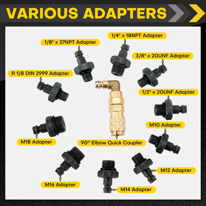 Acymner Oil Pressure Tester Kit | 0-140 PSI Engine Cylinder Oil Pressure Diagnostic Tester Tool Set with Hose Adapters for Cars ATVs Trucks Use