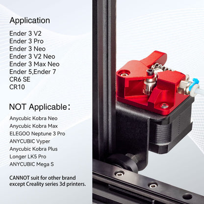 Redrex Dual Gear Ender 3 Extruder with Nema 17 Stepper Motor Compatible with Creality Ender 3 V2,Ender 3 Pro,Ender 3 Neo,Ender 3 V2 Neo,Ender 3 Max Neo,Ender 5,Ender 7,CR6 SE,CR10 3D Printers