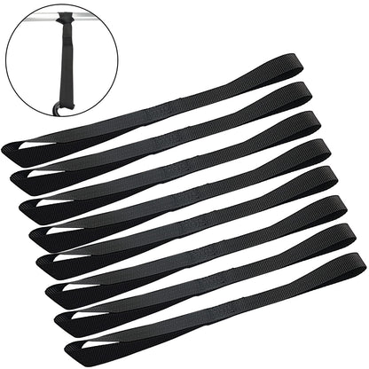 XSTRAP Standard 8PCS Soft Loop Tie-Down Straps1-1/16 x 18 inches - 3600LB Breaking Strength, Loops for Securing Trailering of Bikes, ATV, UTV, Motorcycles, Scooters, Dirt Bikes, Lawn Equipment, Blac