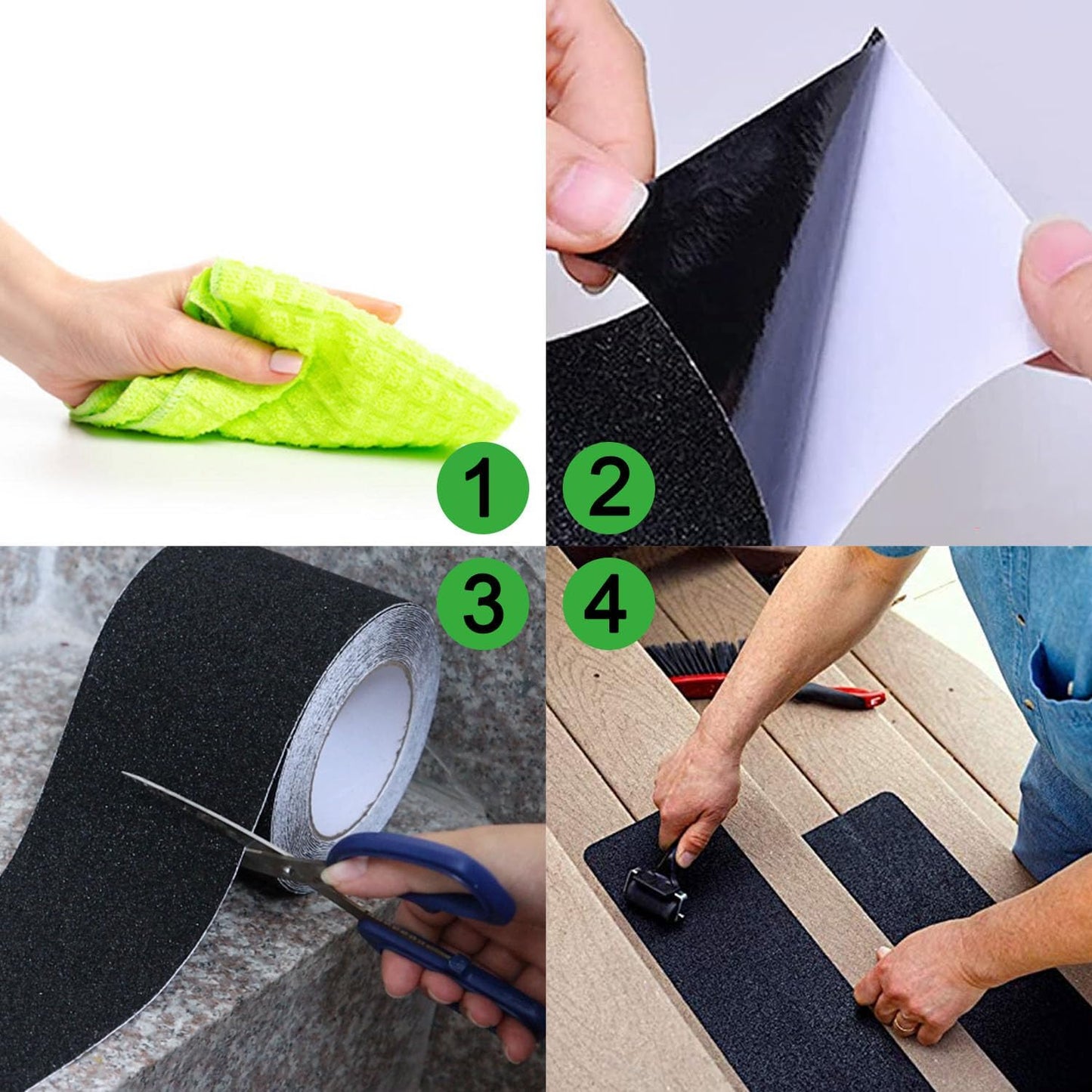COSIMIXO 6" x 35Ft Heavy Duty Anti Slip Tape for Stairs Outdoor,Waterproof Grip Tape Safety Non Skid Roll for Stair Steps Traction Tread Staircases Non Slip Strips Black
