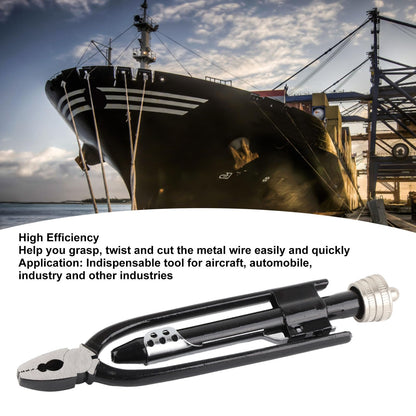 Acouto Safety Wire Pliers 8.3in Safety Wire Twister Tool with 25ft Wire, High Carbon Steel Wire Twisting Tool for Aircraft Automobile Industrial