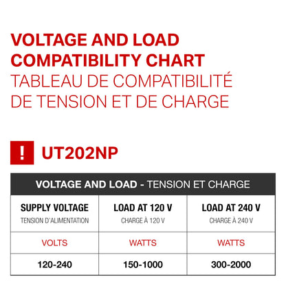 Uniwatt by Stelpro Non-Programmable Electronic Thermostat for Baseboards and Convectors, Accurate Temperature Control - NOT Compatible with Fan-Forced Heaters - White (UT202NP)