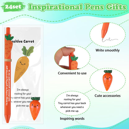 24 Sets Inspirational Gifts Motivational Pens Bulk Resin Ornament Thank You Gift Card Emotional Support Positive Pen Employee Appreciation Gifts for Coworker Staff Volunteer Teacher Nurse Gift