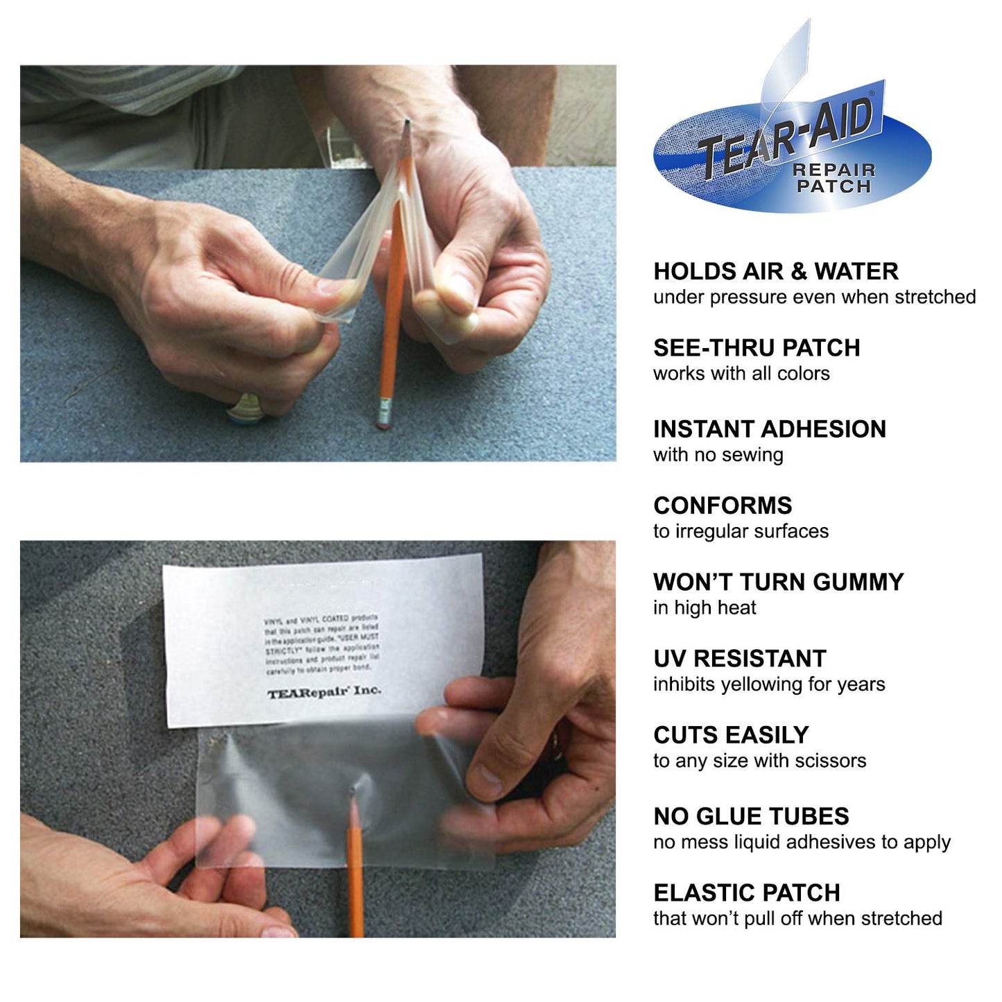 Tear-Aid Repair Airhead Tear-Aid Vinyl Repair Kit, Packaging May Vary,multicolor,1 Pack,D-KIT-B01-100