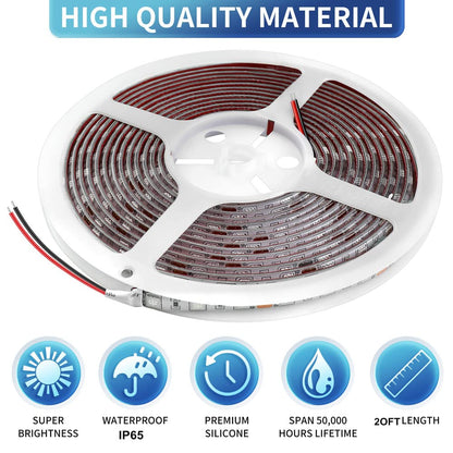 Vbakor RV Awning Led Lights,12V 20FT Camper Awning Lights for Camper Motorhome Travel Trailer Concession Stands Food Trucks, Waterproof RV Exterior Underglow Light Strip for Party BBQ