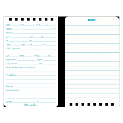 Rite in the Rain Weatherproof EMS Notebook, 3" x 5", Yellow Cover, Vital Stats Pages, 3 Pack (No. 112-3)