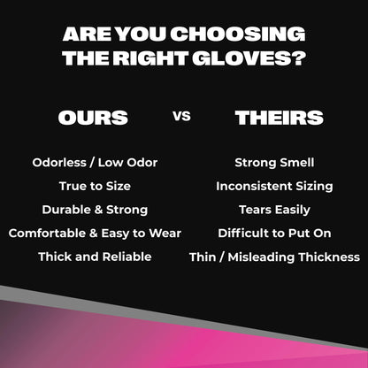 [200 Pack] SURESAFE Pink Nitrile Gloves Medium, Powder Free and Latex Free Baking Gloves – For Kitchen, Painting, Gardening, Hair Salon Esthetician Supplies