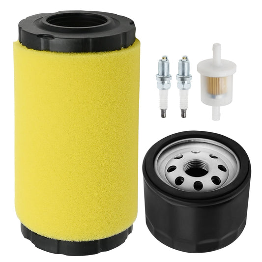 SYOWADA 793569 Air Filter 696854 Oil Filter Kit, Replacement for John Deere LA125 LA115 D100 D110 D120 L100 E110 Series 20-21 HP Lawn Mower Tractor, Replaces 793685 492932