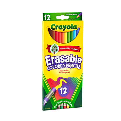 Crayola 68-4412 12 Piece Erasable Colored Pencils