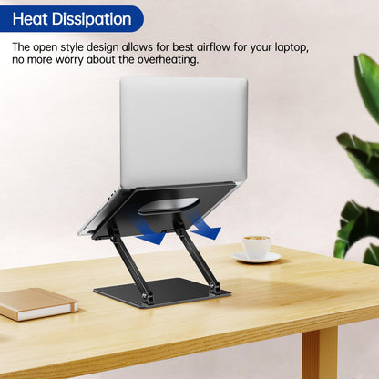 Besign LS10 Aluminum Laptop Stand, Ergonomic Adjustable Notebook Tablet Stand, Riser Holder Computer Stand Compatible with Air, Pro, Dell, HP, Lenovo More 10-14" Laptops (Black)