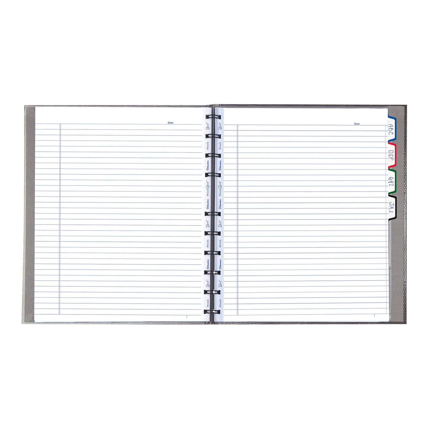 Blueline MiracleBind™ Notebook, Lizard-Like Hard Cover, 11" x 9-1/16", 150 Pages, Gray (AF11150.97)