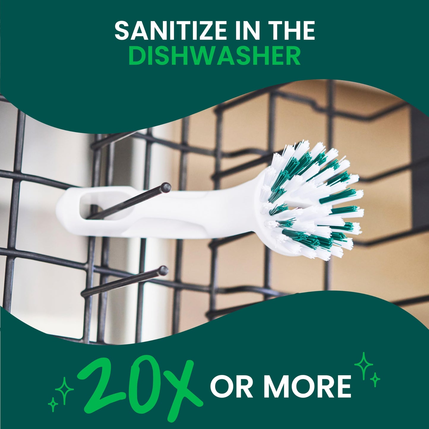 Scotch-Brite Little Handy Scrubber, Small and Versatile Cleaning Tool with Long Lasting Bristles, 6-Scrubbers Total