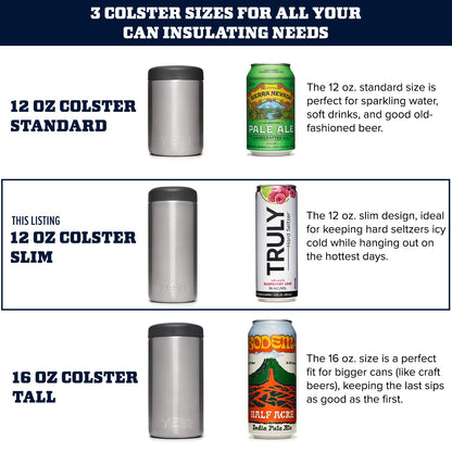 YETI Rambler 12 oz. Colster Slim Can Insulator for The Slim Hard Seltzer Cans, Black