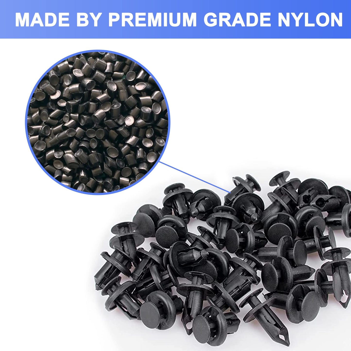 Car Clips 805PCS Nylon Push Pin Rivets - Auto Fastener Remover for Bumper, Fender, Door Trim Panel Retainer - Toyota GM Ford Honda Acura Chrysler