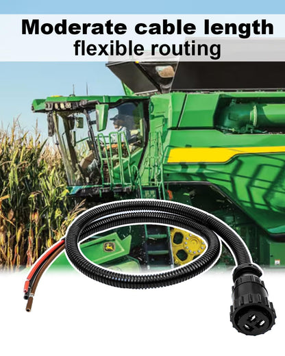 3 Pin Auxiliary Cable Fit for John Deere Ford Case-IH Cotton Picker CPX420 CPX610 Combinev 2144 Tractor 7210 7220 7230 7240 7250 8910, Aux Power Connector Kit Replace 187103A1 86511459 RE37651 AP459