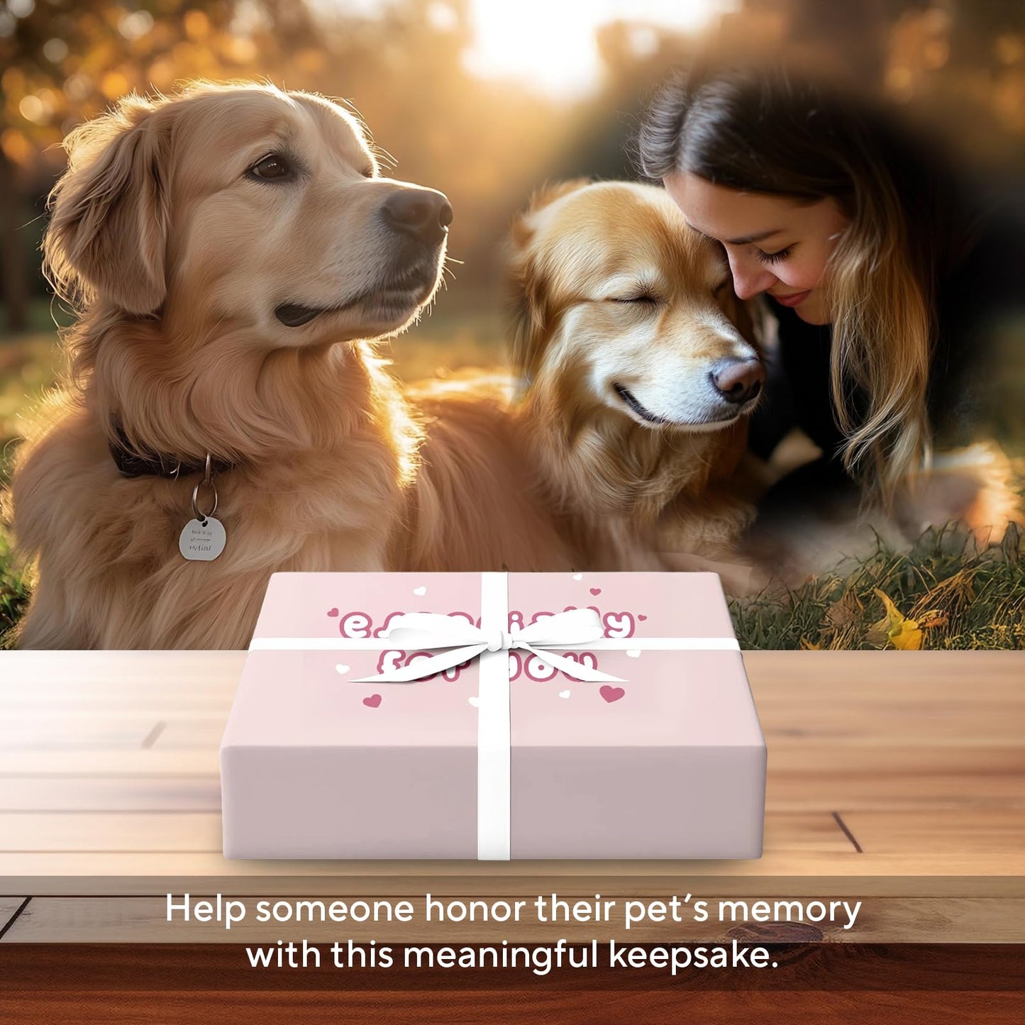 X-partner 4×6 Pet Memorial Photo Frame – Keepsake Remembrance Sympathy Gift for Loss of Dog or Cat – No Longer By My Side But Forever In My Heart – Loving Memory Picture Frame for Pets