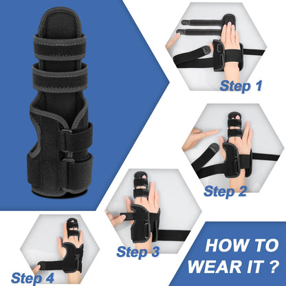 TISMOD Trigger Finger Splint: Support the Middle, Index, little or Ring Finger, Hand Splint Brace-Treating Hand Fractures, Arthritis, Mallet Finger or Metacarpal Fractures (Left Hand)