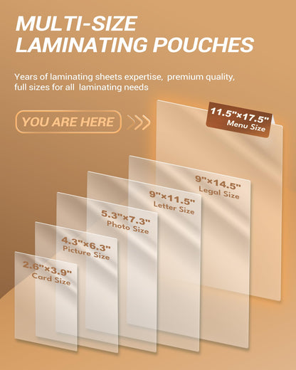 Uinkit Thermal Laminating Pouches 3Mil 11.5x17.5 Inches Laminating Sheets for Extra Protection for Sealed A3 11x17 Photo and documents 100 Sheets Pack, Clear. (100, 11.5x17.5"-A3 Size)