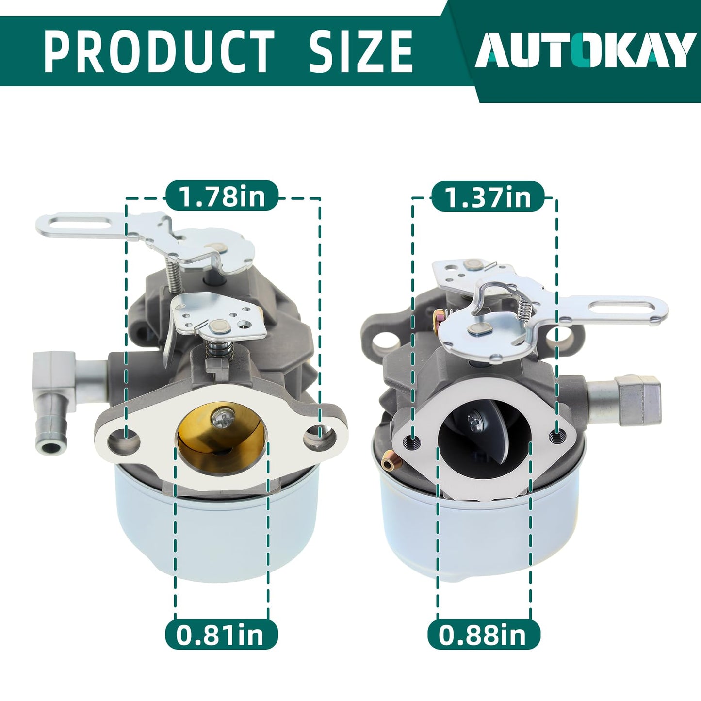 640084B Carburetor for Tecumseh 4HP 5HP, MTD HSSK40 HSSK50 HSSK55 HS50 LH195SA Toro 632107 632107A 640084A Snowblower Engines