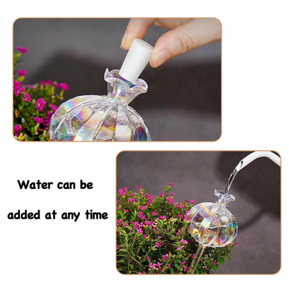 Solaroxy 4 PCS Self Plant Watering Globes Insert, Clear Glass Watering Bulbs with Removable Sealing Plug, Plant Waterer for Indoor & Outdoor Plants Flowers (5 oz)