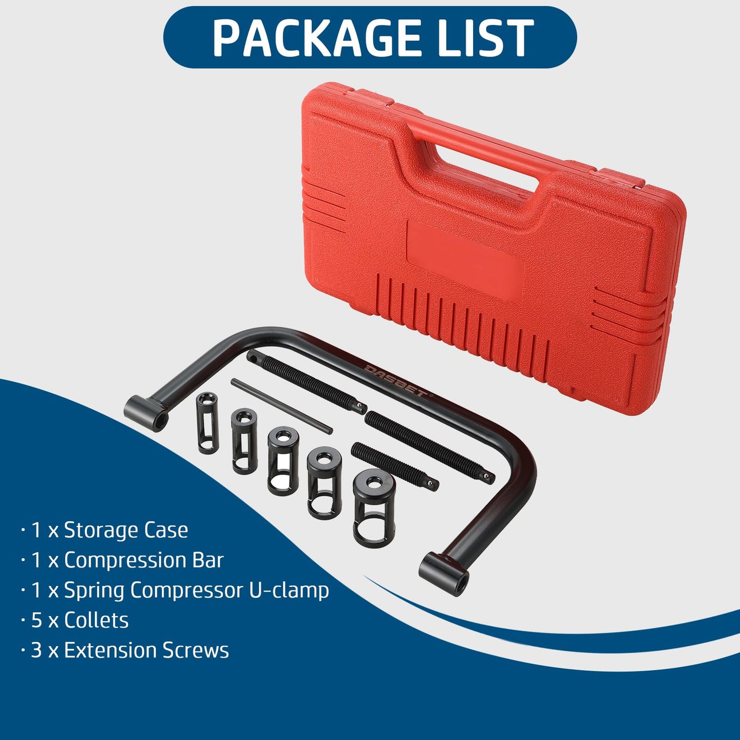 DASBET Auto Valve Spring Compressor C Clamp Service Kit