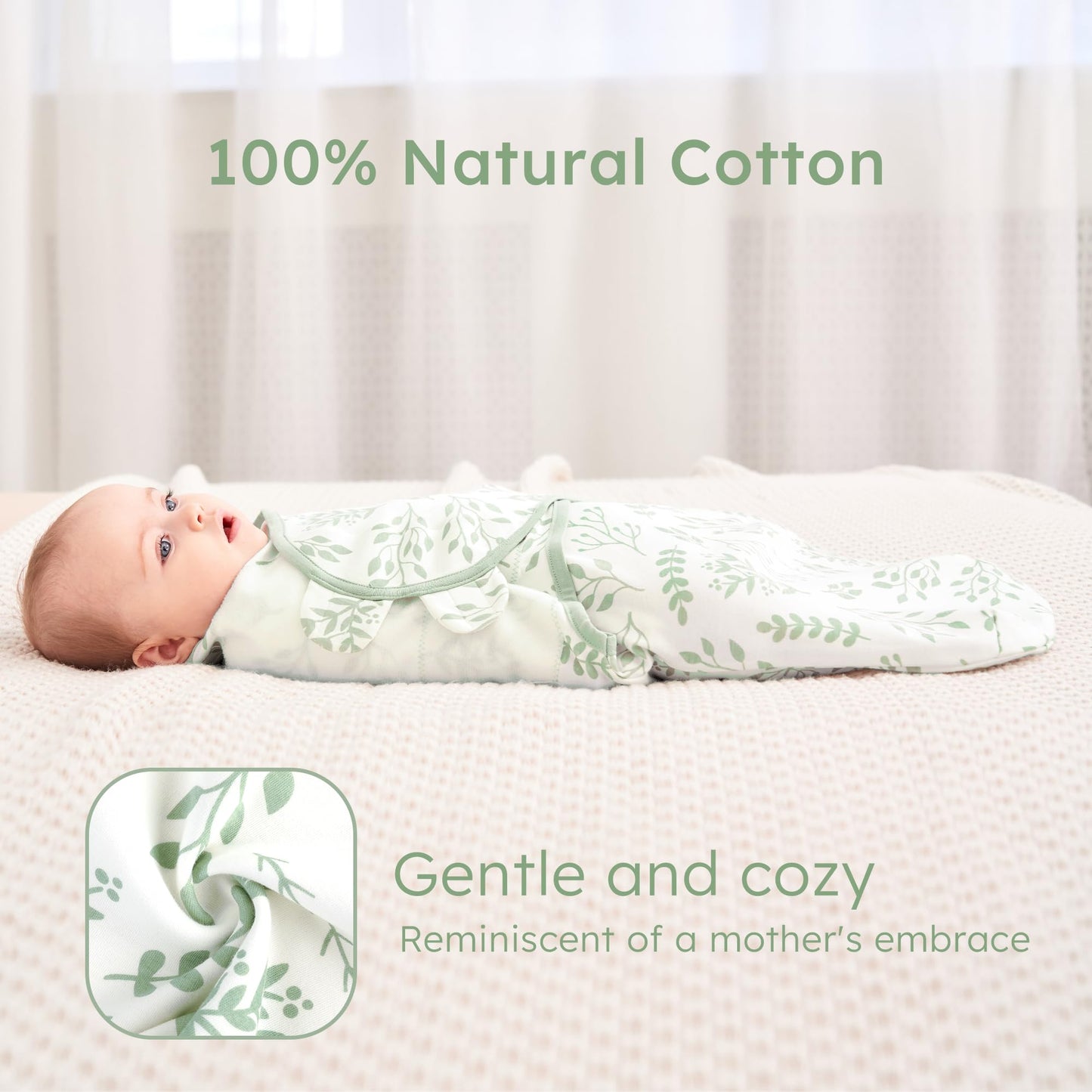 Yoofoss Baby Swaddles 0-3 Months 100% Organic Cotton Newborn Swaddle Blanket 3 Pack Tog 0.5 Adjustable Swaddle, Breathable Soft Swaddle Sack (Small)