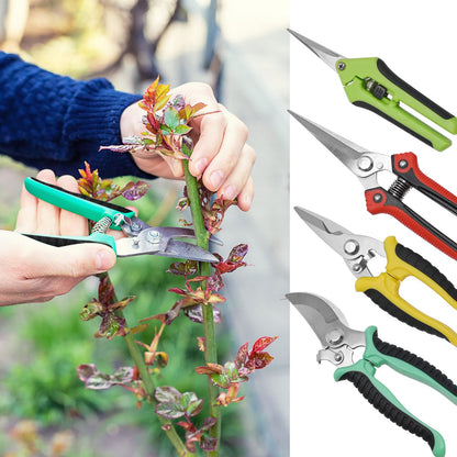 Vkinman 4 Pack Garden Pruning Shears Set, Stainless Steel Sharp Pruner Secateurs, Professional Heavy Duty Hand Garden Bypass Pruning Shears Kit with Storage Bag