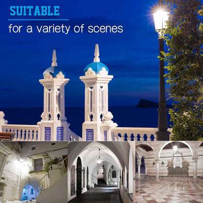 Dusk to Dawn Light Bulb,ProPOW 12W Smart Sensor Bulbs Daylight White 100W Equivalent Automatic Light Bulb Timer Outdoor Lighting for Porch, Garage, Driveway,Yard,Hallway,Patio(E26,1000 lumens,2-Pack)