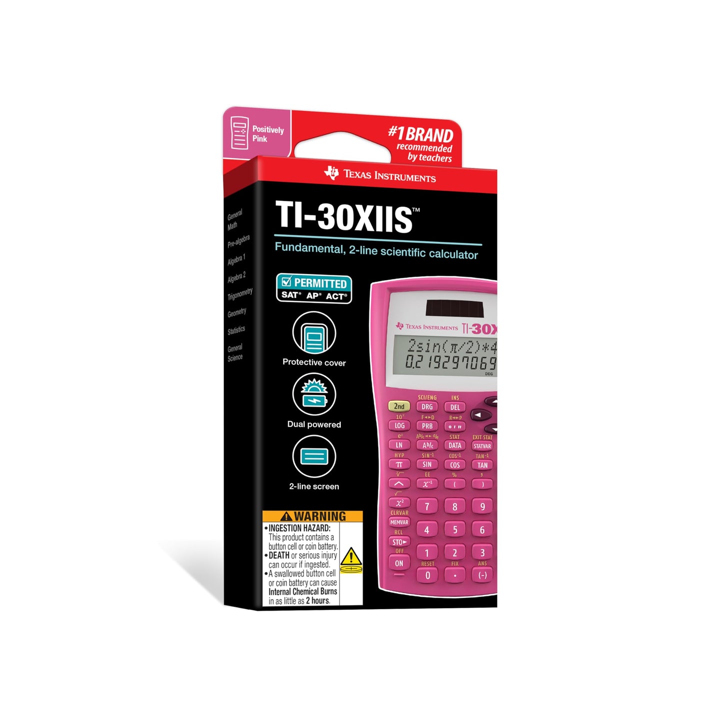 Texas Instrument Scientific Calculator, Pink