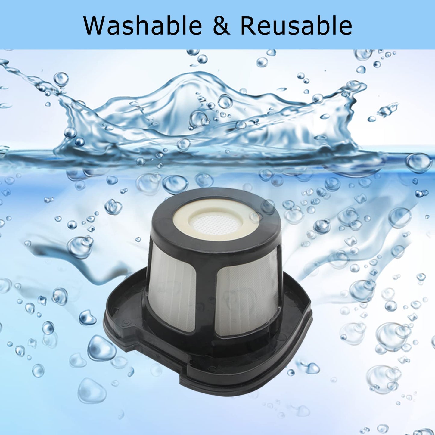 Aolleteau Filter Compatible with Bissell Pet Hair Eraser Vacuum Models 2284W, 2389, 2389D, 2390, 23903, 2390A, Compare to Part#1614203, Part#1614204 & Part#1614212 (3 Vacuum Filter & 6 Foam Filter)