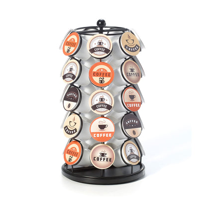 Starfrit Coffee Pod Capsule Carousel - Holds up to 35 Keurig K-Cups Pods - Spins 360-Degrees - Lazy Susan Platform - Black
