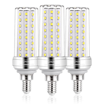 E12 LED Corn Light Bulbs[4.4in*1.18in], 20W E12 LED Bulb 150W Equivalent 2000 Lumen 5000K Cool Daylight White Non-dimmable Chandelier Light Bulbs Pack of 3