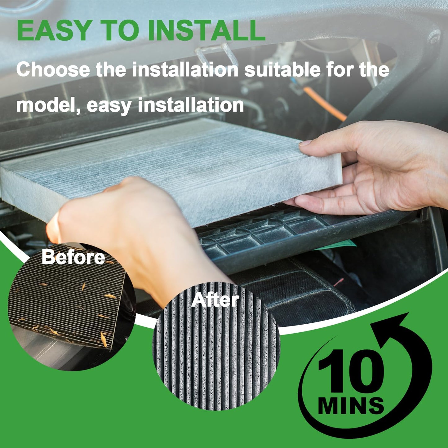 3 Pack Carbon Cabin Air Filter for Mazda 3 Mazda 6 CX5