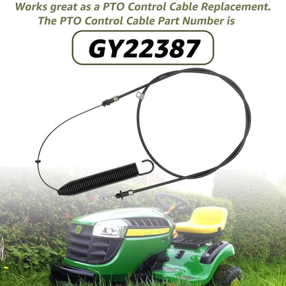 PTO Control Cable Replace GY22387 Compatible with John Deere D100 D105 D110 D120 D125 D130 E100 E110 E120 E130 L100 L105 L107 L110 L111 L118 X105 X106 X107 X125 X126 X127 X145 S100 S110 S120 S220 107S