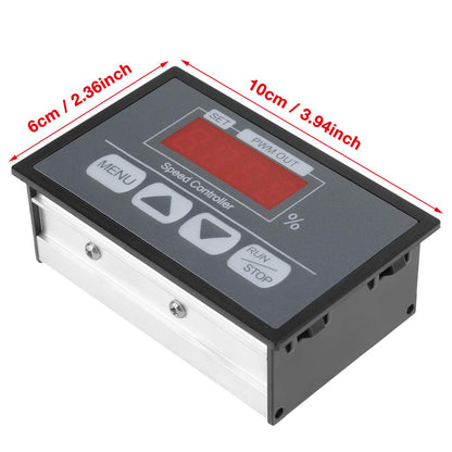 DC6-60V 30A DC PWM Motor Speed Controller Governor with Digital Display, Slow Start and Stop Speed Controller, Percentage Tachometer