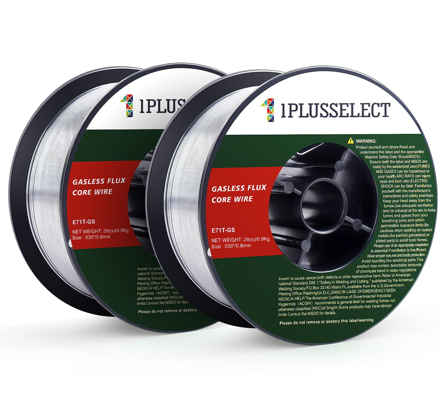 030 Flux core Welding Wire, E71T-GS Low Splatter Gasless Mild Carbon Steel Mig Welding Wire, 2-Pound Strong ABS Plastic Spool Welding Wire - 2pack