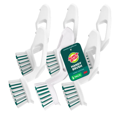 Scotch-Brite Little Handy Scrubber, Small and Versatile Cleaning Tool with Long Lasting Bristles, 6-Scrubbers Total