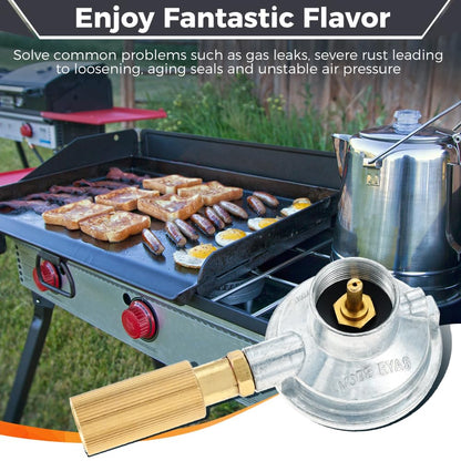 Teengse SPG25-17 Oven Regulator Replace for Camp Chef Deluxe Outdoor Oven Pzoven/Coven/Covend/Covent, 2-Burner Stove, and Italia Artisan Pizza Oven, Leak-Proof Safety Valve Non-Slip Knurled Design
