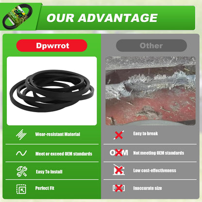Upgraded GX21833 Deck Drive Belt Replacement Compatible with John Deere L120 L130 145 D140 LA145 LA130 D150 D160 LA165 LA155 X165 48-Inch Deck GX20571 Fit Stens 265-238
