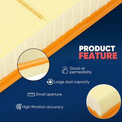 CA8755A Air Filter, Engine Air Filter Compatible with Chevrolet Silverado/Suburban 1500 2500 3500, Avalanche, Tahoe, Cadillac 2002-2020 Escalade, GMC 1999-2019 Sierra, 2000-2020 Yukon - EAF027 GP755