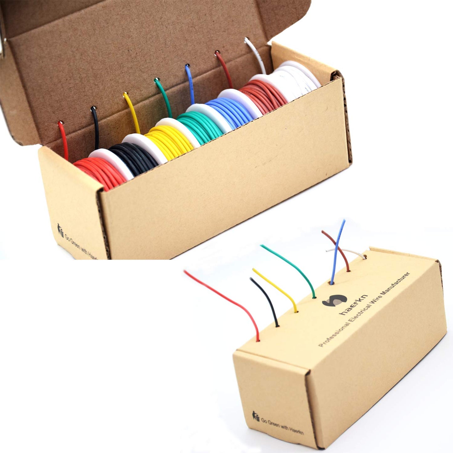 20 awg Silicone Electrical Wire Cable 7 Colors (23ft Each) 20 Gauge Hookup Wires Electronics kit Stranded Tinned Copper Wire Flexible and Soft for DIY