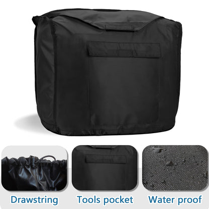 Waterproof Universal Generator Cover for Most Portable Generators 2000-3500 Watt EU2200i EU3200, Heavy Duty Thicken 600D Polyester,Weather and UV Resistant(23 x 13 x 18 inch-Black)