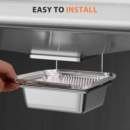 Rushare 30 Pack Drip Pan Liners for Napoleon Prestige and Rogue Series, 62007 Disposable Aluminum Foil Drip Pan Liner, 6 x 5 Inch