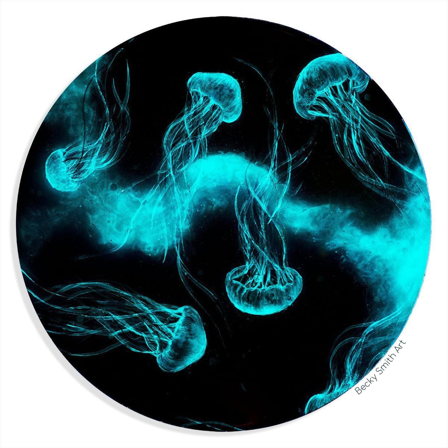 Aquaris Glow in the Dark Paint (50ml) Bright Aqua Glow (Light Blue/Turquoise), Non-Toxic, Water Based, by SpaceBeams