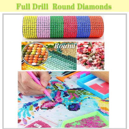 4 Pack Diamond Painting Kits for Adults,Inspirational Flower Diamond Art Kits for Adults,5D Full Drill DIY Diamond Dot Gem Art Kit Wall Home Decor Arts Craft 12x16 inch